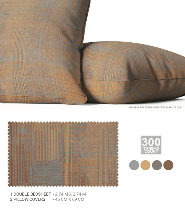 Sarom (CRAFTED STROKES) Bedsheets