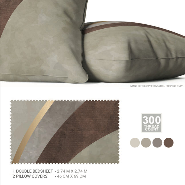 Sarom (CRAFTED STROKES) Bedsheets