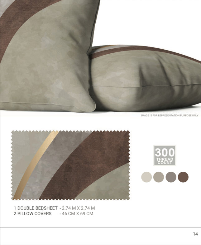 Sarom (CRAFTED STROKES) Bedsheets