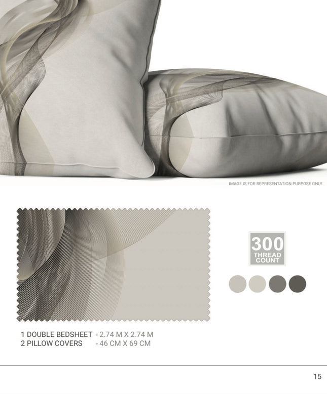 Sarom (CRAFTED STROKES) Bedsheets