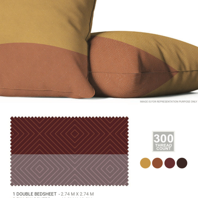 Sarom (CRAFTED STROKES) Bedsheets