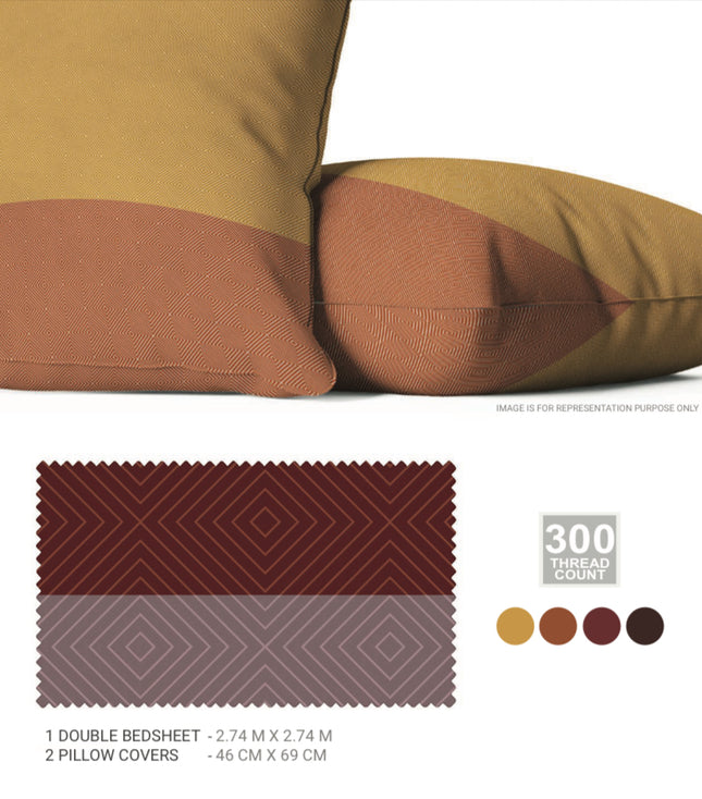 Sarom (CRAFTED STROKES) Bedsheets