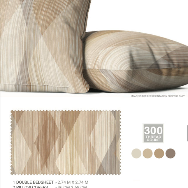 Sarom (CRAFTED STROKES) Bedsheets