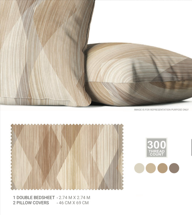 Sarom (CRAFTED STROKES) Bedsheets