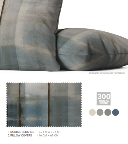 Sarom (CRAFTED STROKES) Bedsheets