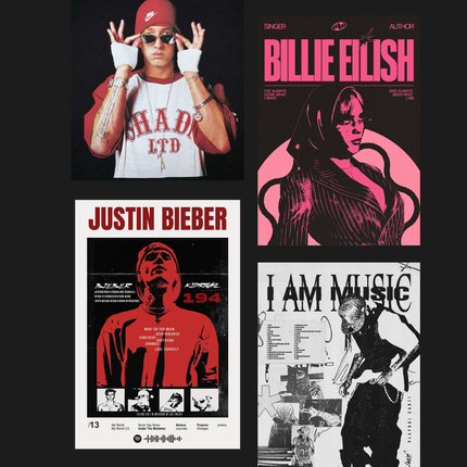 Room Makeover Poster Combo (Set of 4) – A4 Size