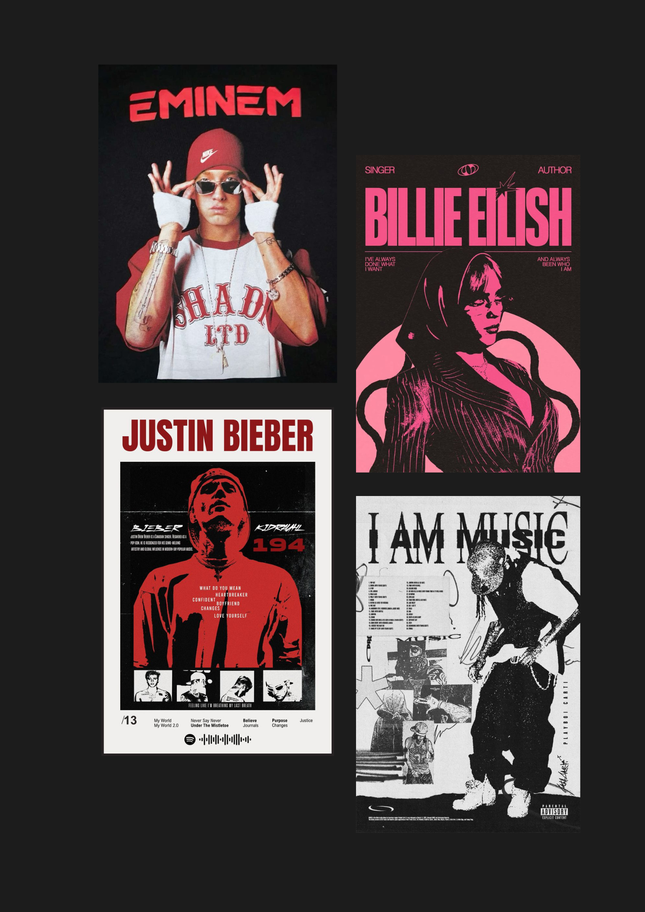 Room Makeover Poster Combo (Set of 4) – A4 Size