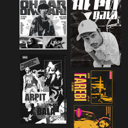 Room Makeover Poster Combo (Set of 4) – A4 Size