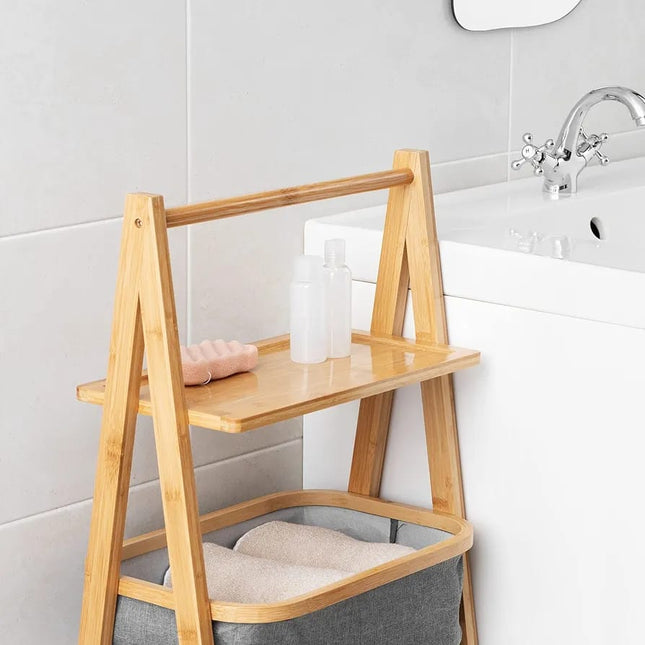 Bamboo Three Tier Folding Baskets