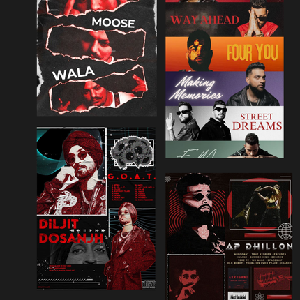 Room Makeover Poster Combo (Set of 4) – A4 Size