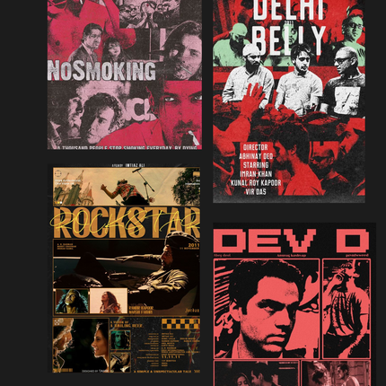 Room Makeover Poster Combo (Set of 4) – A4 Size