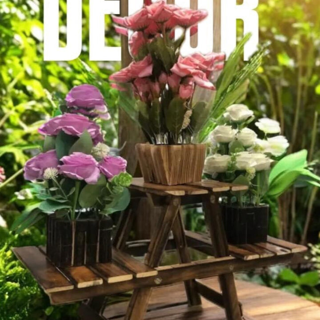 3 tier Wooden follower stand