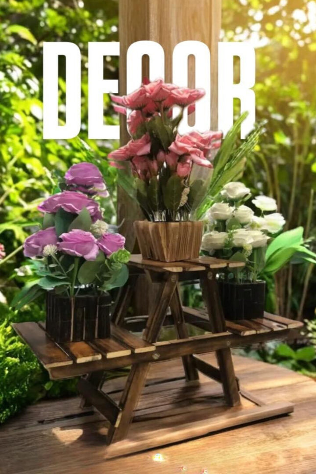 3 tier Wooden follower stand